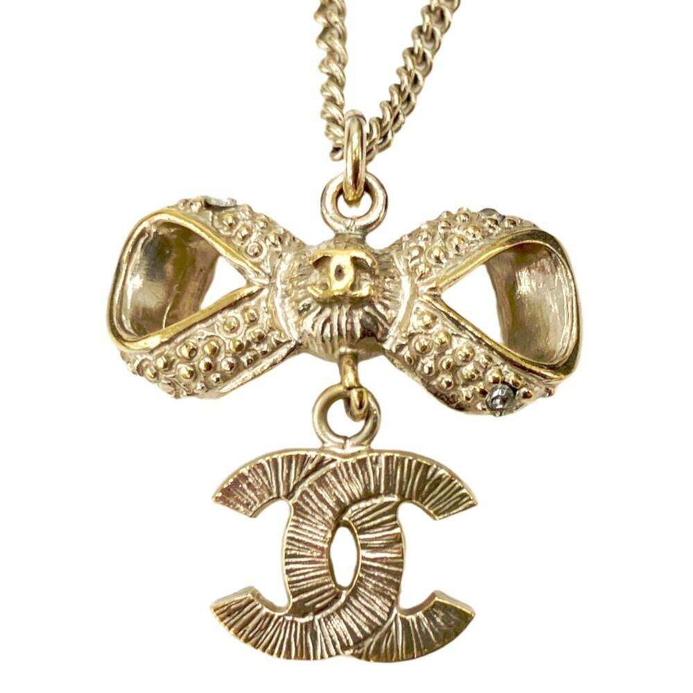 CHANEL Authentic Gold Logo Necklace - Picture 5 of 8
